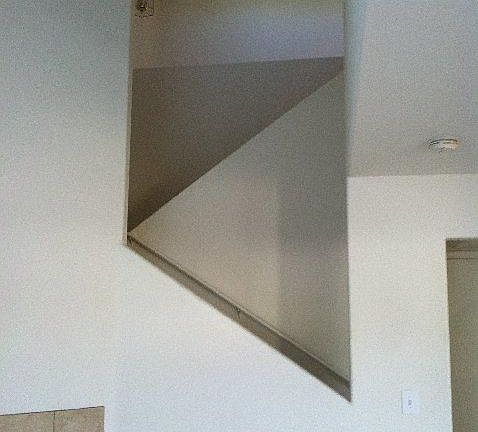 Stairway to loft area and bedrooms. 