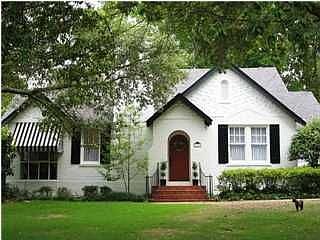 Front elevation - painted brick on 75' x 160' lot