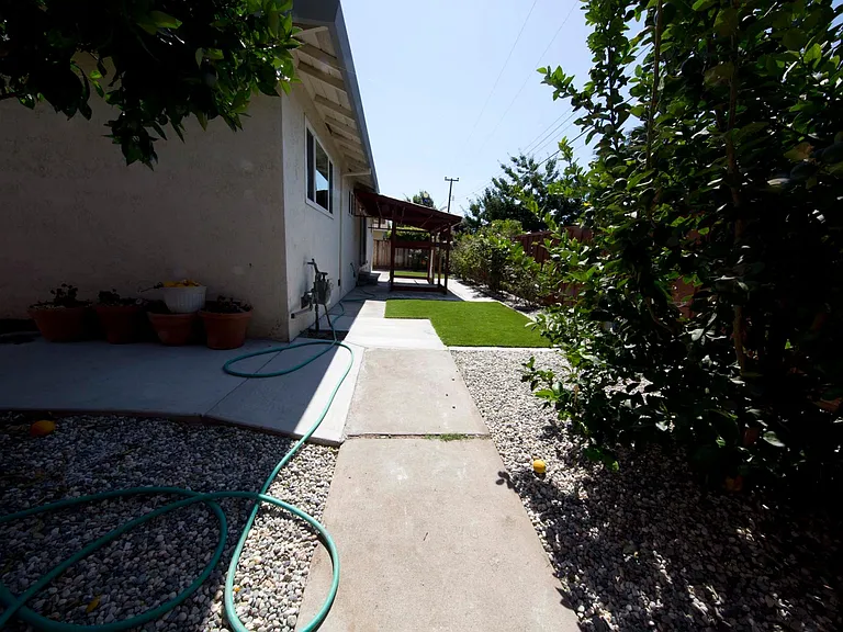 Back Yard and Side Yard.