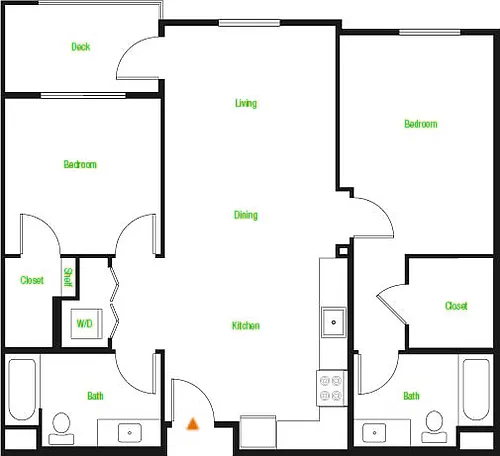 Floor plan B1-A/B/C