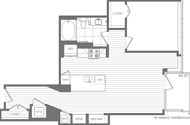 I - 1 Bedroom / 1 Bath I - 1 Bedroom / 1 Bath