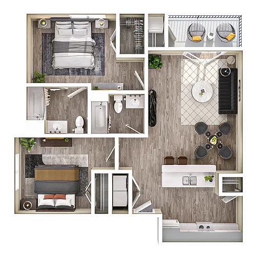 Floor plan B2B Renovated