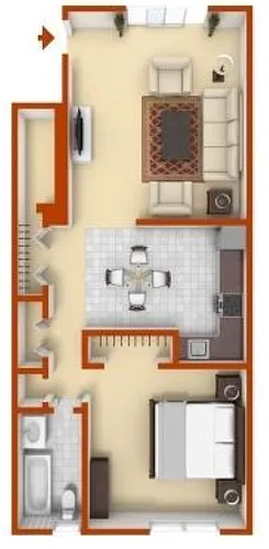 Floor plan 1 Bedroom