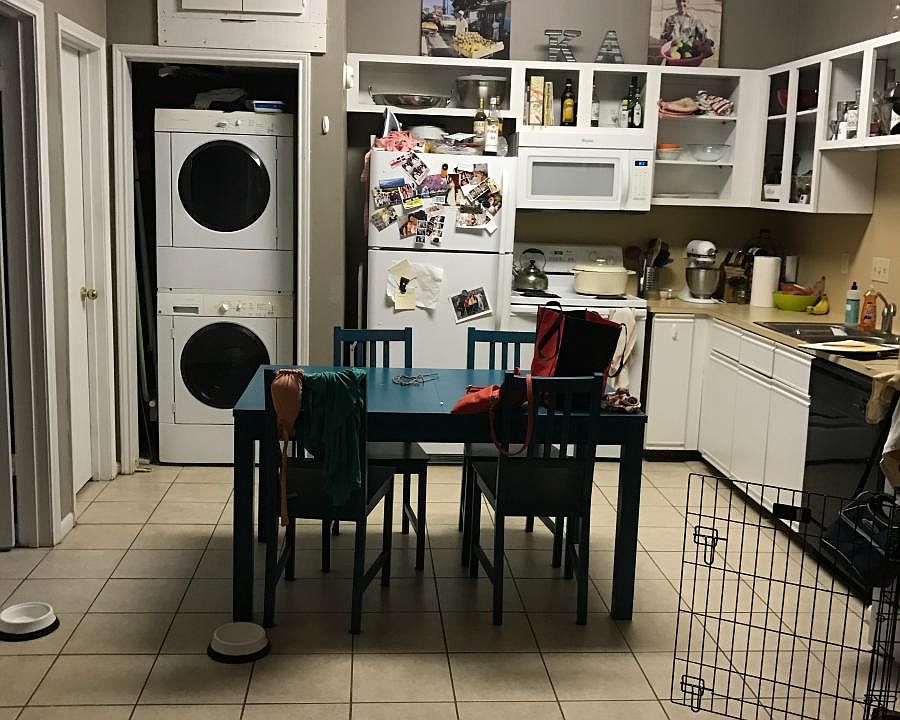 View of kitchen from living room