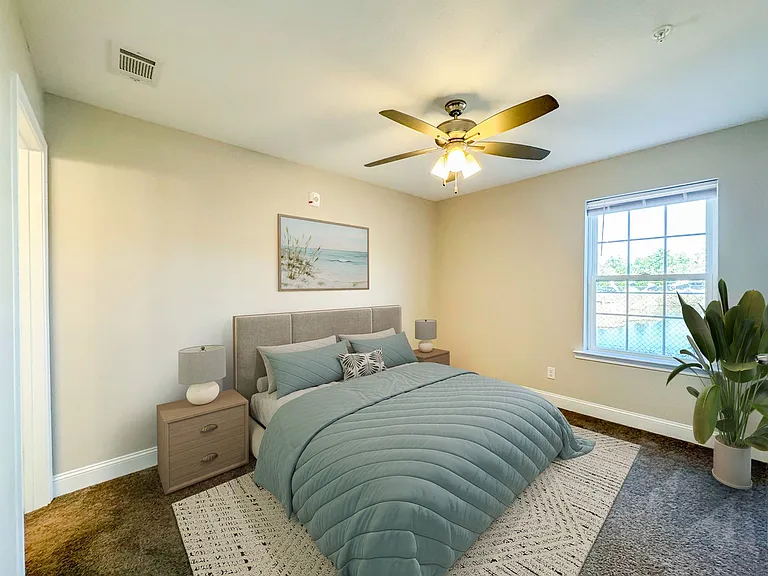 Primary bedroom with full bath connected