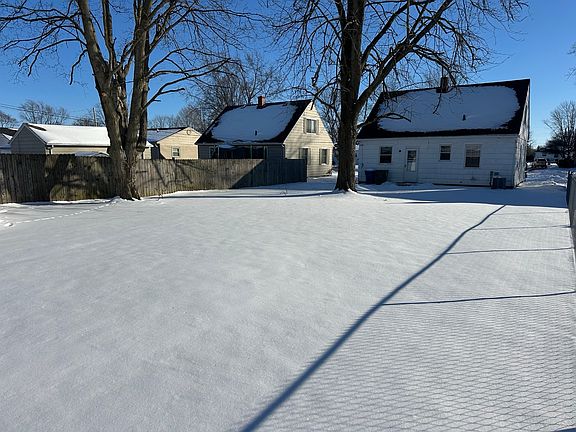 backyard from street sunny February day