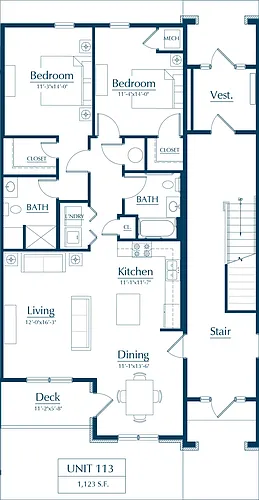 Floor plan 2 Bedroom