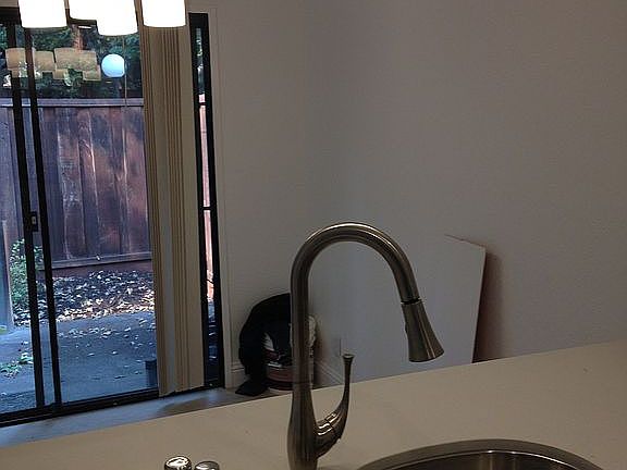 sink and new light fixtures