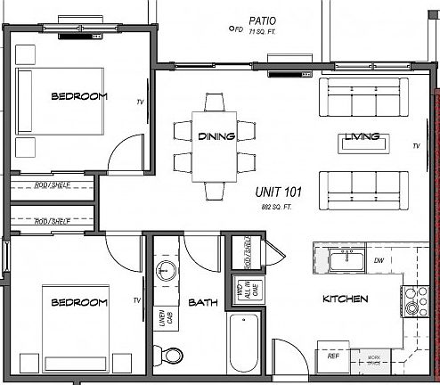 2 Bedroom ADA 2 Bedroom ADA