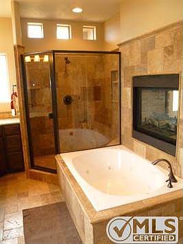 Master Bath With Fireplace