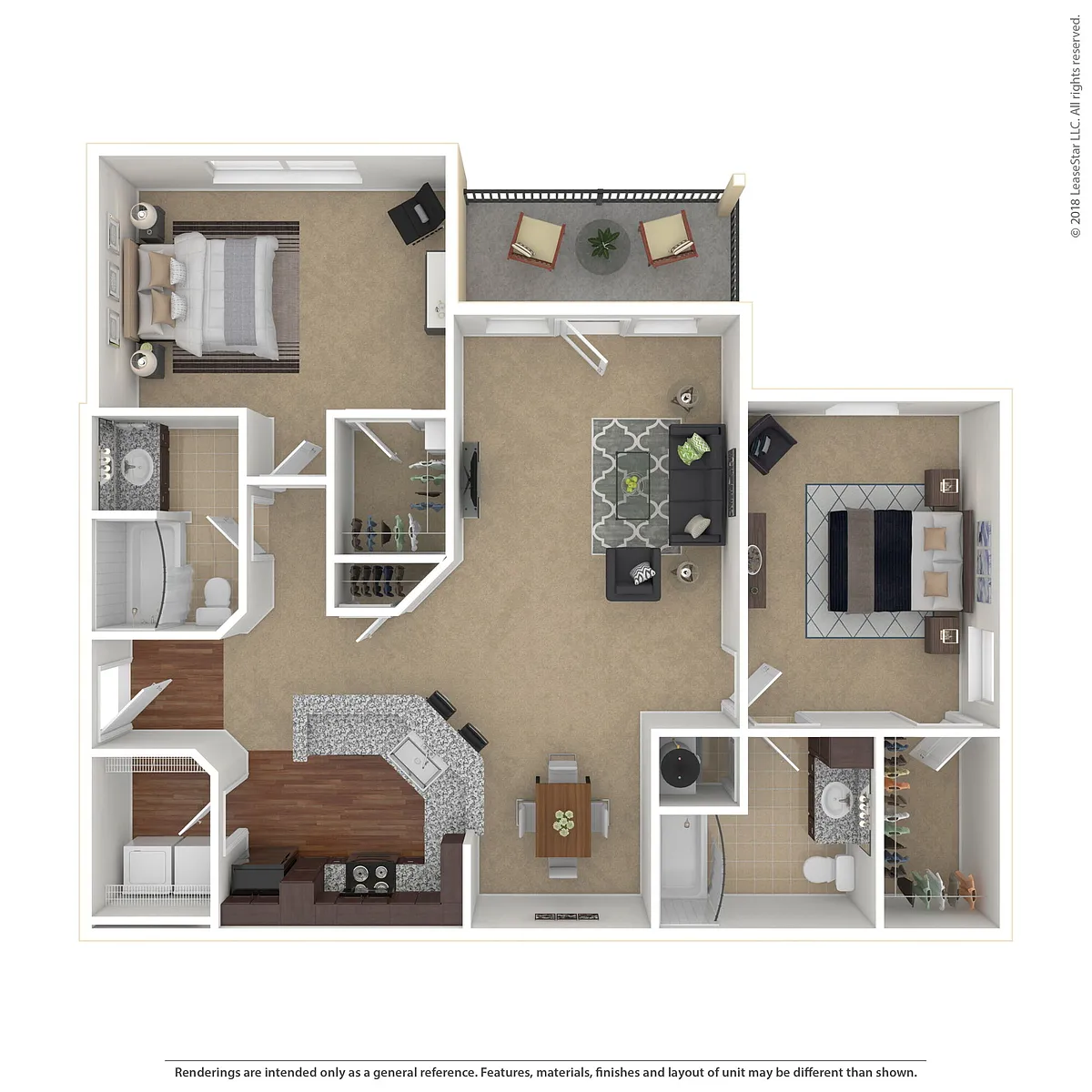 Floor plan 2 Bedroom Craftsman Select