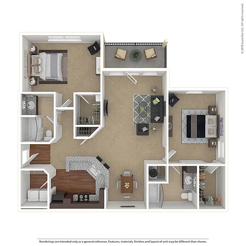 Floor plan 2 Bedroom Craftsman Select