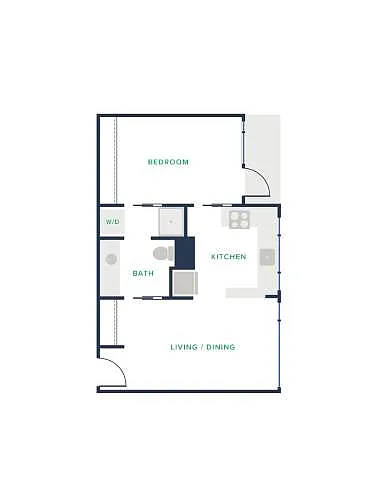Floor plan 1X1 - E