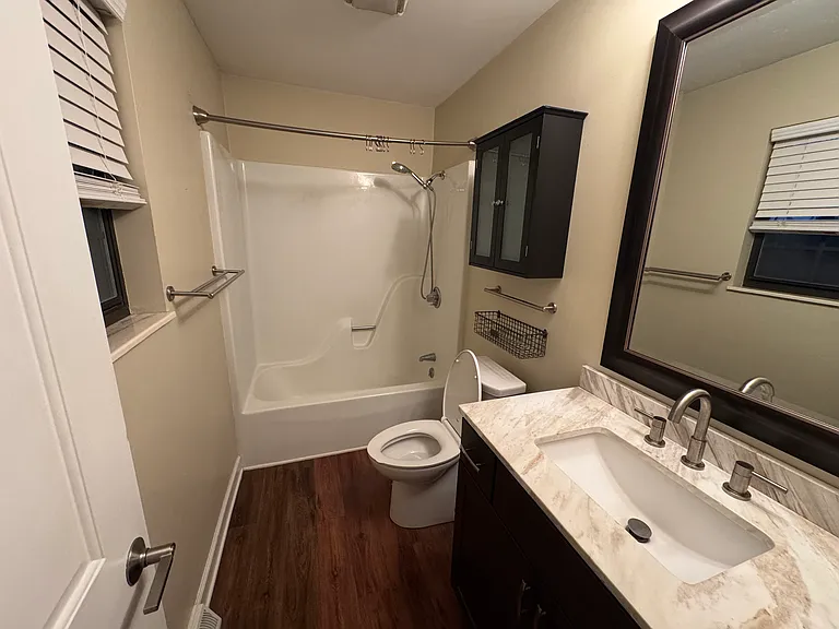 Bathroom connected to the primary bedroom