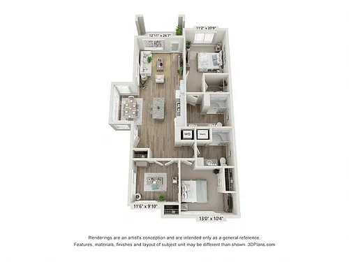 Floor plan 3T - Cottage