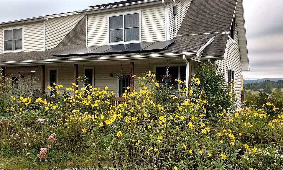 Front of home in August.