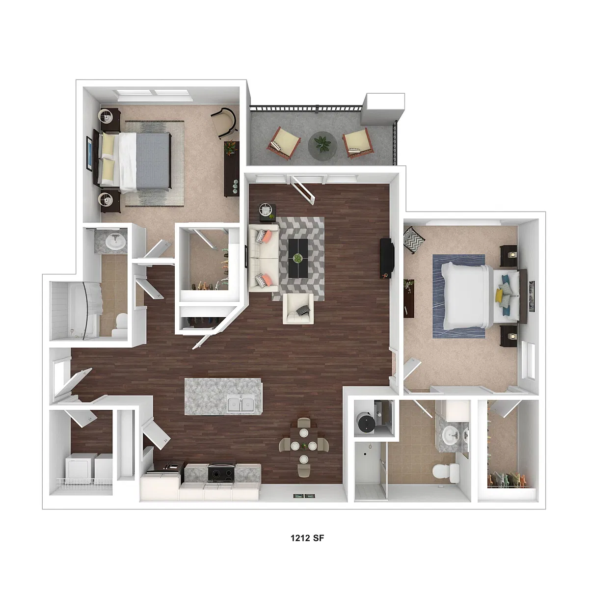 Floor plan 2 Bedroom Encore