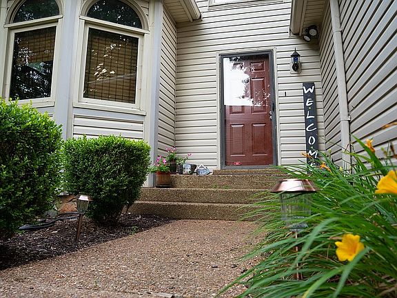 Front walk way in bloom. 