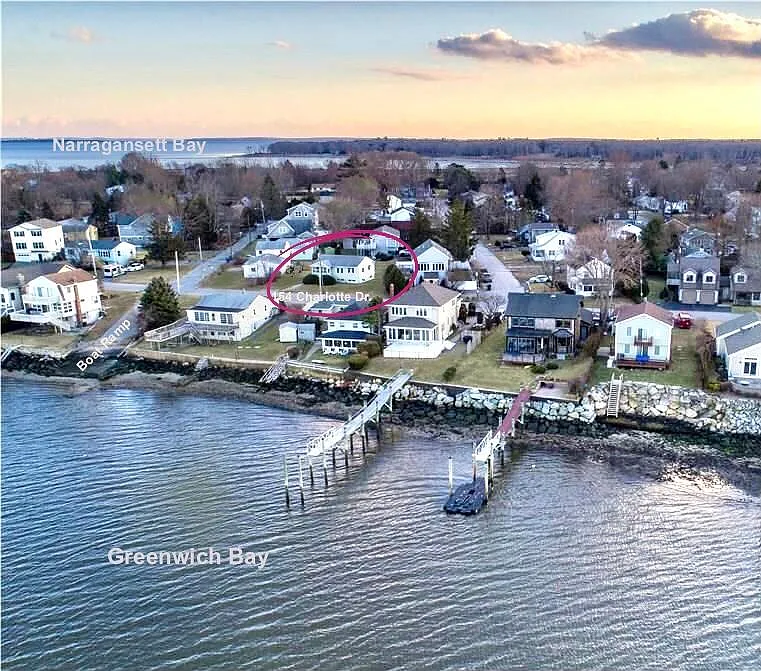 Drone view of the house and the boat ramp - 154 Charlotte Dr #1