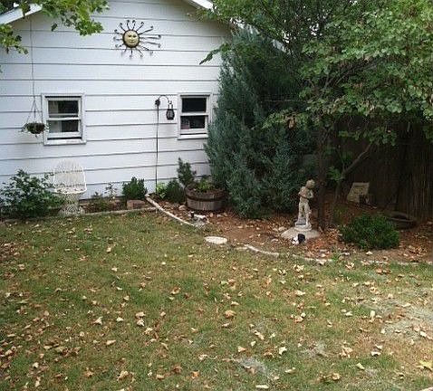garage and back yard