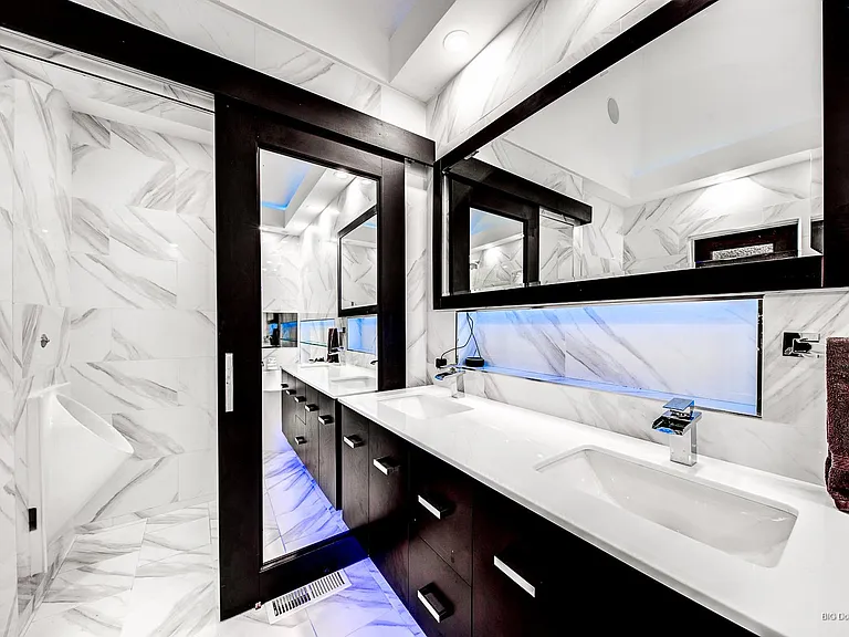 urinal and double sink
