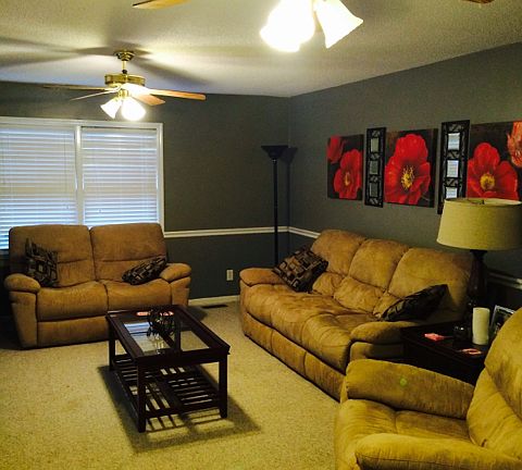 Living room from fireplace