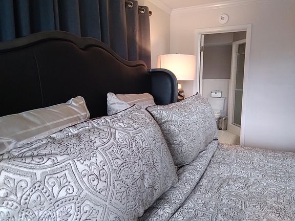 Master bedroom and full bath