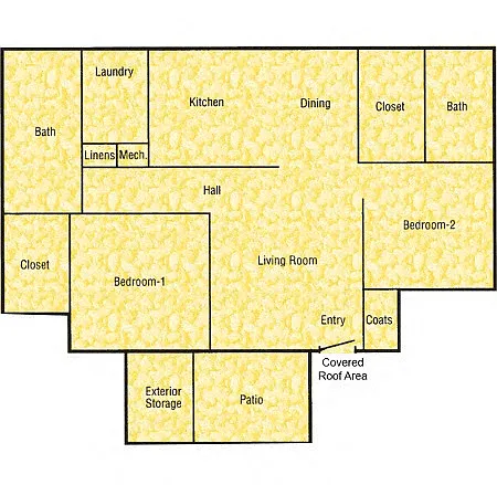 Floor plan 2 Bed/2 Bath