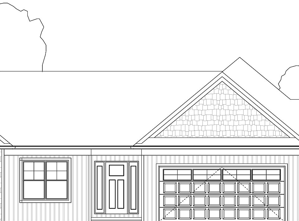 Standard front elevation of the Alder plan.
