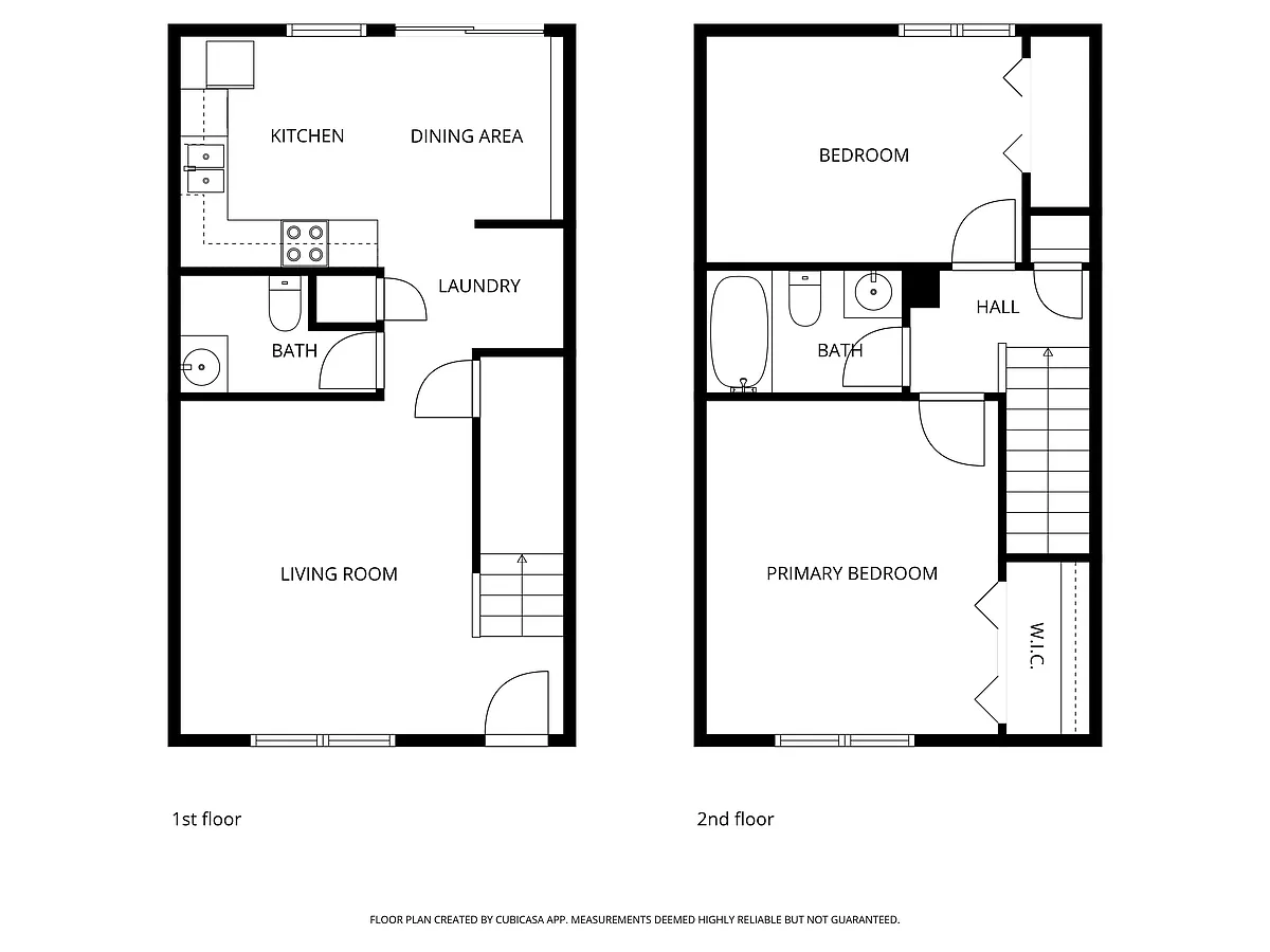 Floor plan 2 bed 1.5 bath