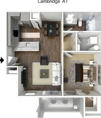 1x1 Cambridge with Furniture 1x1 Cambridge with Furniture
