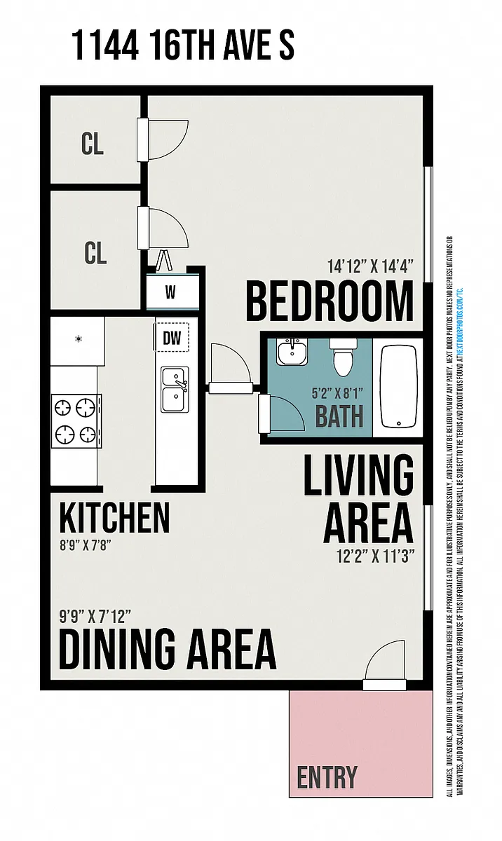 Floor plan 1 Bedroom