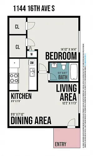 Floor plan 1 Bedroom