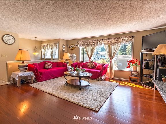 Large Living Room with wood burning fireplace