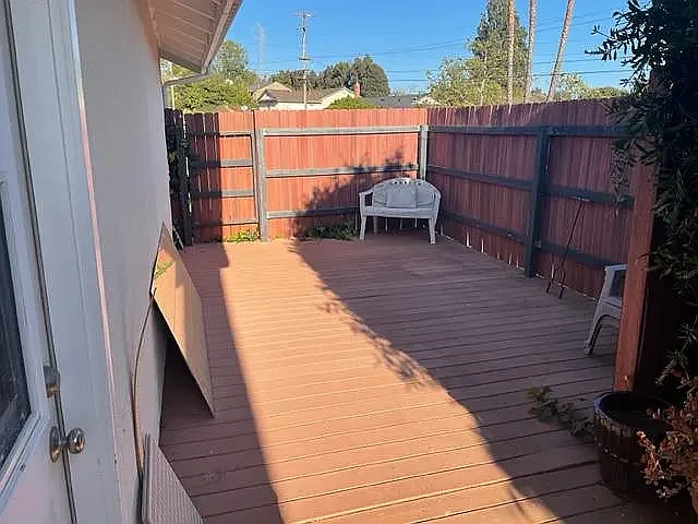 Tanglewood side deck - morning sun