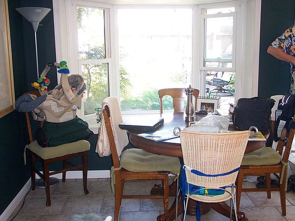 Dining room overlooks garden