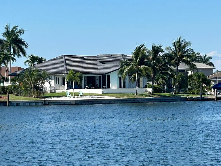 contemporary water villa, marco island, florida