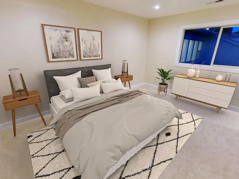 Master Bedroom 4. This image shows a virtually furnished space. Bedrooms come unfurnished.