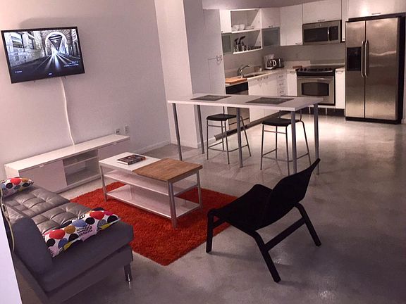 Your living and kitchen area.