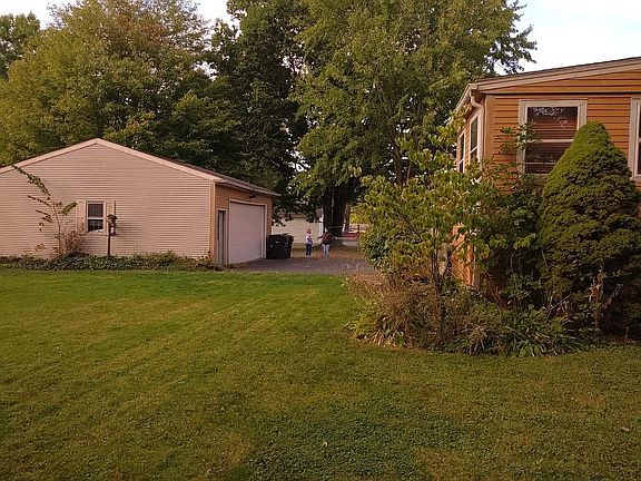 Back yard and garage