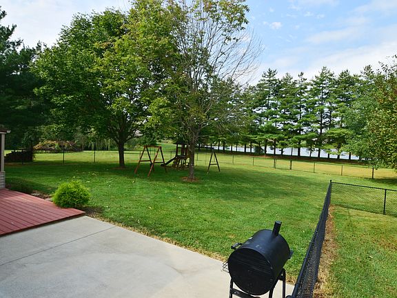 Fenced in backyard