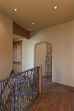 Hand forged iron railings