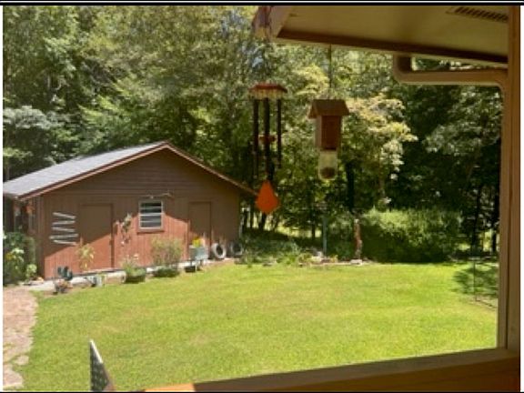Backyard and garage