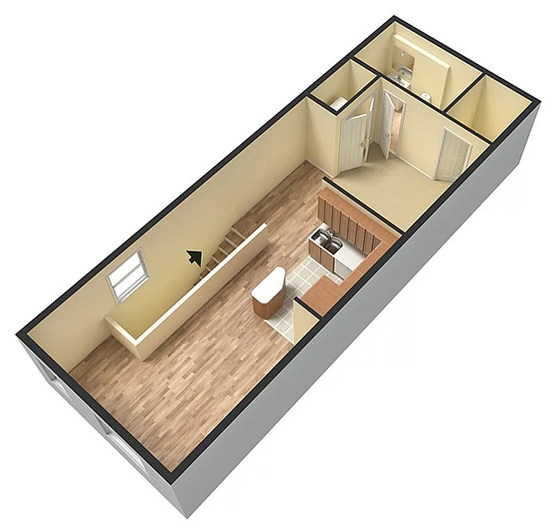 Floor plan Studio Premier Terrace-Renovated