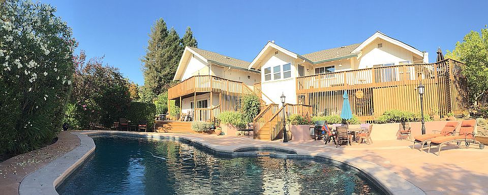 Rear of house and pool