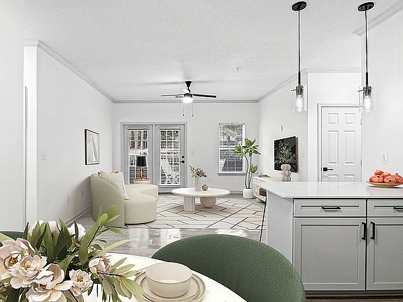 2x1 1087 sqft B1U - Dining Living