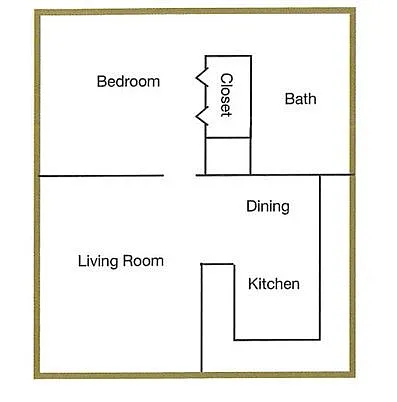 Floor plan 1 Bedroom