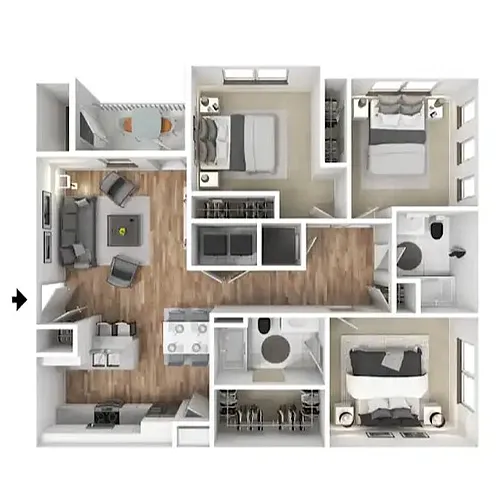 Floor plan 3 X 2