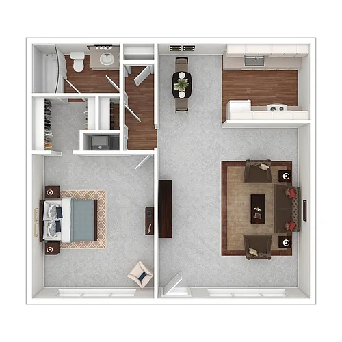 Floor plan 1x1B