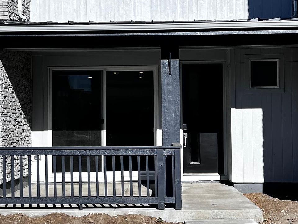 front entry, landscape completed in spring